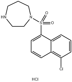 1-[(5-クロロ-1-ナフタレニル)スルホニル]ヘキサヒドロ-1H-1,4-ジアゼピン·塩酸塩 化学構造式