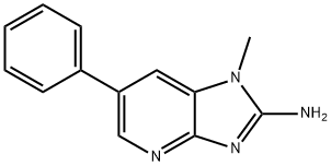 2-アミノ-1-メチル-6-フェニル-1H-イミダゾ[4,5-b]ピリジン 化学構造式