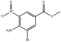 4-氨基-3-溴-5-硝基苯甲酸甲酯,105655-17-2,结构式
