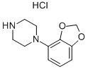 1-(ベンゾ[D][1,3]ジオキソール-4-イル)ピペラジン塩酸塩 化学構造式