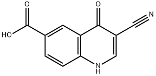 6-Quinolinecarboxylic acid, 3-cyano-1,4-dihydro-4-oxo- 结构式