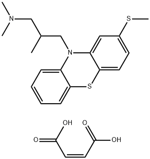 N,N,β-トリメチル-2-(メチルチオ)-10H-フェノチアジン-10-プロパン-1-アミン・マレイン酸 化学構造式