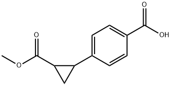 4-(2-(Methoxycarbonyl)cyclopropyl)benzoic acid Structure