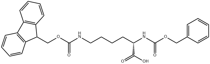 NEPSILON-FMOC-NALPHA-CBZ-L-LYSINE, 98, 105751-18-6, 结构式