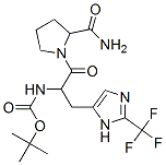 tert-Butyl 2-[2-(aminocarbonyl)-1-pyrrolidinyl]-2-oxo-1-([2-(trifluoro methyl)-1H-imidazol-5-yl]methyl)ethylcarbamate Struktur