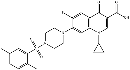 3-Quinolinecarboxylic acid, 1-cyclopropyl-7-[4-[(2,5-diMethylphenyl)sulfonyl]-1-piperazinyl]-6-fluoro-1,4-dihydro-4-oxo-|