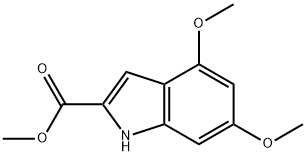 4,6-二甲氧基-2-吲哚羧酸甲酯 结构式