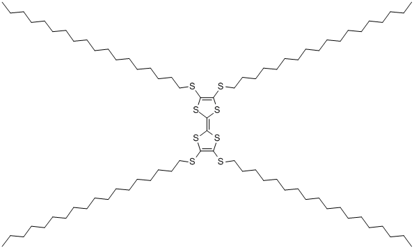 テトラキス(オクタデシルチオ)テトラチアフルバレン 化学構造式