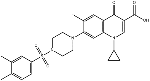3-Quinolinecarboxylic acid, 1-cyclopropyl-7-[4-[(3,4-diMethylphenyl)sulfonyl]-1-piperazinyl]-6-fluoro-1,4-dihydro-4-oxo-|