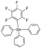 トリフェニル(ペンタフルオロフェニル)スタンナン 化学構造式