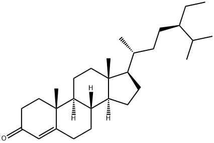 (24R)-24-エチルコレスタ-4-エン-3-オン 化学構造式