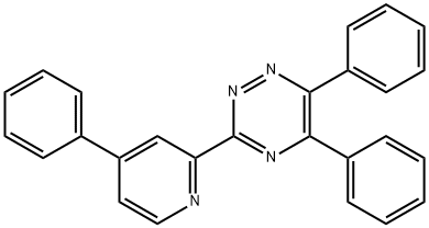 5,6-ジフェニル-3-(4-フェニルピリジン-2-イル)-1,2,4-トリアジン 化学構造式