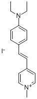 4-DI-2-ASP [よう化4-(4-(ジエチルアミノ)スチリル)-N-メチルピリジニウム] 化学構造式