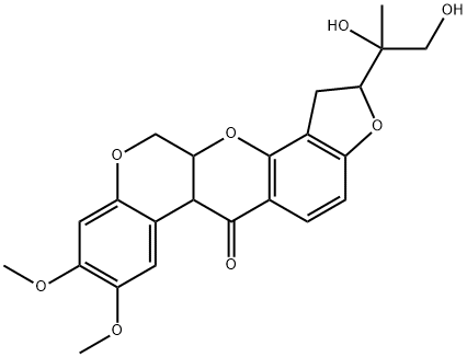 1,2,12,12a-Tetrahydro-2-(1,2-dihydroxy-1-methylethyl)-8,9-dimethoxy[1]benzopyrano[3,4-b]furo[2,3-h][1]benzopyran-6(6aH)-one|