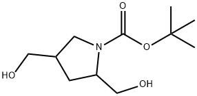 tert-butyl 2,4-bis(hydroxyMethyl)pyrrolidine-1-carboxylate 化学構造式