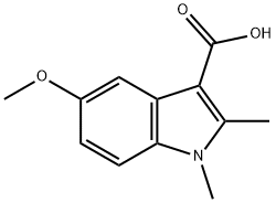 5-メトキシ-1,2-ジメチル-1H-インドール-3-カルボン酸 化学構造式