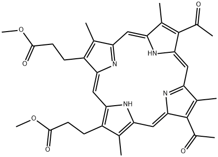 2,4 -二乙氘卟啉二甲酯, 10591-31-8, 结构式