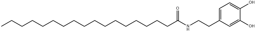 N-[2-(3,4-二羟基苯基)乙基]十八烷酰胺, 105955-10-0, 结构式