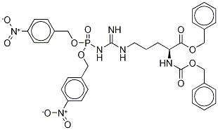 Nα-Carbobenzyloxy-Nω-bis-p-nitrobenzylphospho-L-arginine Benzyl Ester Structure