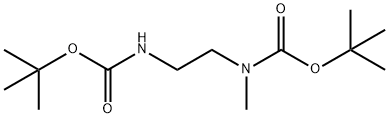 N,N'-ジ-BOC-N-メチルエチレンジアミン 化学構造式