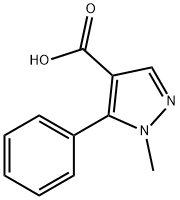 1-甲基-5-苯基-1H-吡唑-4-羧酸,105994-75-0,结构式