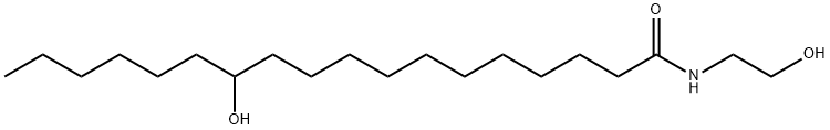 12-ヒドロキシ-N-(2-ヒドロキシエチル)オクタデカンアミド 化学構造式