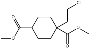 1-(2-氯乙基)环己烷-1,4-二羧酸二甲酯 结构式