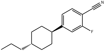 ２フルオロ４（トランス４プロピルシクロヘキシル）ベンゾニトリル 化学構造式
