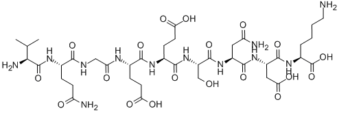 VAL-GLN-GLY-GLU-GLU-SER-ASN-ASP-LYS, 106021-96-9, 结构式