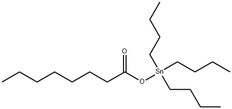 トリブチル(1-オキソオクチルオキシ)すず(IV) 化学構造式