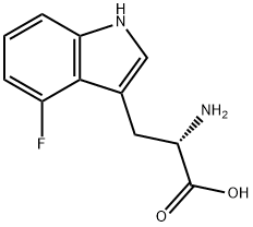 (S)-2-AMINO-3-(4-FLUORO-1H-INDOL-3-YL)-PROPIONIC ACID Structure