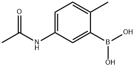 5-乙酰胺-2-甲基苯硼酸, 1060661-55-3, 结构式