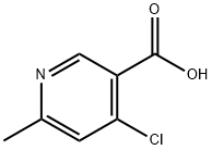 4-氯-6-甲基吡啶-3-羧酸, 1060805-95-9, 结构式