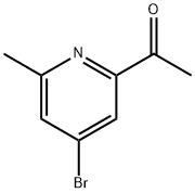 1-(4-溴-6-甲基吡啶-2-基)乙酮 结构式