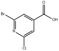 2-bromo-6-chloroisonicotinic acid Struktur