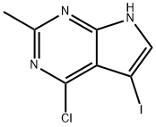 4-氯-5-碘-2-甲基-7H-吡咯并[2,3-D]嘧啶, 1060815-92-0, 结构式