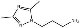 3-(3,5-ジメチル-1H-1,2,4-トリアゾール-1-イル)-1-プロパンアミン 化学構造式