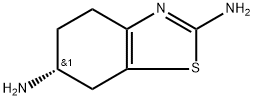 (+)-(6R)-2,6-ジアミノ-4,5,6,7-テトラヒドロベンゾチアゾール 化学構造式