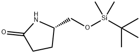 (S)-5-((TERT-BUTYLDIMETHYLSILYLOXY)METHYL)PYRROLIDIN-2-ONE, 106191-02-0, 结构式