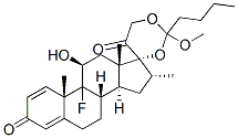 (11beta,16alpha)-9-fluoro-11-hydroxy-17,21-[(1-methoxypentylidene)bis(oxy)]-16-methylpregna-1,4-diene-3,20-dione Struktur