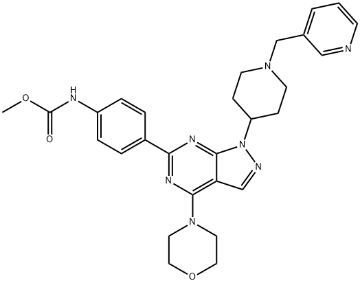 WYE-687|N-[4-[4-(4-吗啉基)-1-[1-(3-吡啶甲基)-4-哌啶基]-1H-吡唑并[3,4-D]嘧啶-6-基]苯基]氨基甲酸甲酯