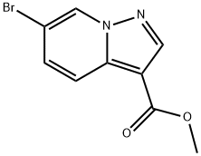 Pyrazolo[1,5-a]pyridine-3-carboxylic acid, 6-bromo-, methyl ester Struktur