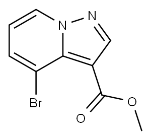Pyrazolo[1,5-a]pyridine-3-carboxylic acid, 4-bromo-, methyl ester Struktur