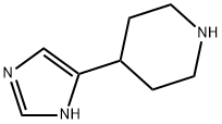 4-(1H-イムダゾール-4-イル)ピペリジン 化学構造式