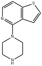 4-哌嗪-1-噻吩并[3,2-C]吡啶, 106261-27-2, 结构式