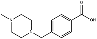 4-(4-メチルピペラジン-1-イルメチル)安息香酸 化学構造式