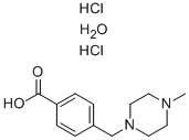 4-[(4-メチル-1-ピペラジニル)メチル]安息香酸二塩酸塩 化学構造式