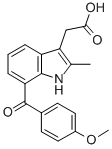 2-Methyl-7-(p-methoxybenzoyl)indol-3-ylacetic acid Structure
