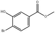 4-ブロモ-3-ヒドロキシ安息香酸メチル 化学構造式