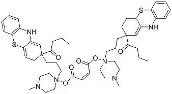 bis[1-[3-[2-(1-oxobutyl)-10H-phenothiazin-2-yl]propyl]-4-methylpiperazin-1-yl] maleate  Structure
